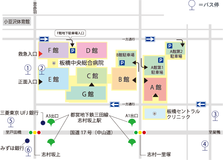病院付近案内図