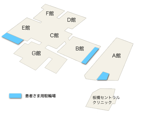 患者さま用駐輪場
